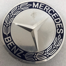 Load image into Gallery viewer, Set of 4 Mercedes 75MM Classic Dark Blue Wheel Center Hub Caps 202c1b87