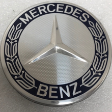 Load image into Gallery viewer, Set of 4 Mercedes 75MM Classic Dark Blue Wheel Center Hub Caps 5093bb96