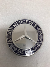 Load image into Gallery viewer, Set of 4 Mercedes 75MM Classic Dark Blue Wheel Center Hub Caps f7371363