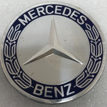 Load image into Gallery viewer, Set of 4 Mercedes Classic Dark Blue Wheel Center Hub Caps AMG Wreath 1006c79d