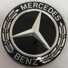 Load image into Gallery viewer, Set of 4 Mercedes-Benz Black Wheel Center Caps 75MM A1714000025 98b5d00A