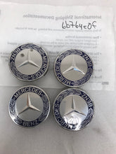 Load image into Gallery viewer, Set of 4 Mercedes 75MM Classic Dark Blue Wheel Center Hub Caps AMG 6b7b4e0f