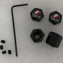 Load image into Gallery viewer, Set of 4 TRD Racing Development Tire Valve Stem Caps For Car with key 60a8b953