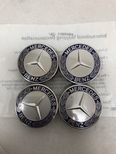 Load image into Gallery viewer, Set of 4 Mercedes 75MM Classic Dark Blue Wheel Center Hub Caps 15b008d4
