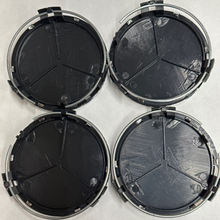 Load image into Gallery viewer, Set of 4 Mercedes-Benz Matte Black Wheel Center Hubcap 75mm ced4b517