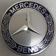 Load image into Gallery viewer, Set of 4 Mercedes 75MM Classic Dark Blue Wheel Center Hub Caps 6e6d7485