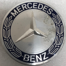 Load image into Gallery viewer, Set of 4 Mercedes 75MM Classic Dark Blue Wheel Center Hub Caps AMG 9e7598d3