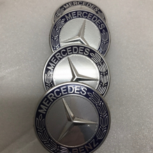 Load image into Gallery viewer, Set of 4 Mercedes 75MM Classic Dark Blue Wheel Center Hub Caps 4222aa6e