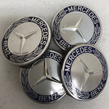 Load image into Gallery viewer, Set of 4 Mercedes 75MM Classic Dark Blue Wheel Center Hub Caps AMG b49527de