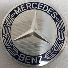 Load image into Gallery viewer, Set of 4 Mercedes 75MM Classic Dark Blue Wheel Center Hub Caps 19460d7c