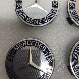 4PC Mercedes 75MM Classic Dark Blue Wheel Center Hub Caps AMG Wreath 331c6574