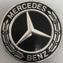 Load image into Gallery viewer, Set of 4 Mercedes-Benz Black Wheel Center Caps 75MM A2224002200 128dc8fb