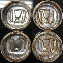 Load image into Gallery viewer, Set of 4 Honda Black Wheel Rim Center Caps Chrome Logo 69mm 1e8da684