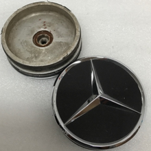 Load image into Gallery viewer, Set of 2 Mercedes-Benz Black Wheel Hub Center Caps 4bd211f0