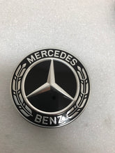 Load image into Gallery viewer, Set of 4 Mercedes-Benz Black Wheel Center Caps 75MM A2224002200 77636c38
