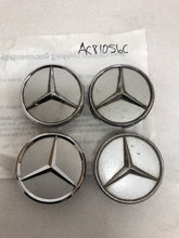 Load image into Gallery viewer, Set of 4 Mercedes-Benz Silver Wheel Center Hub Caps 75mm ac81056c