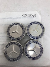 Load image into Gallery viewer, Set of 4 Mercedes 75MM Classic Dark Blue Wheel Center Hub Caps 56fb1998