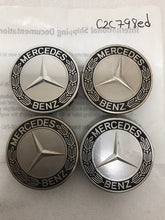 Load image into Gallery viewer, Set of 4 Mercedes 75MM Classic Dark Blue Wheel Center Hub Caps c2c798ed