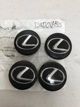 Load image into Gallery viewer, Set of 4 Lexus BLACK 62mm Center Caps 71A104-0010 dad08ab5