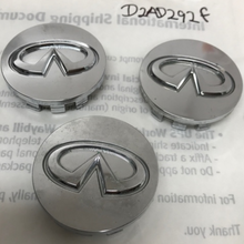 Load image into Gallery viewer, SET OF 3 Infinity SILVER 40343-1CA4A CENTER CAP d2ad292f