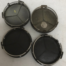 Load image into Gallery viewer, Set of 4 Mercedes-Benz Matte Black Wheel Center Hub Caps 3d7e8d07