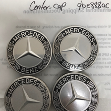 Load image into Gallery viewer, Set of 4 Mercedes-Benz 75MM Dark Blue Wheel Center Hub Caps 9be888ac