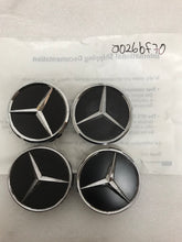 Load image into Gallery viewer, Set of 4 Mercedes-Benz Matte Black Wheel Center Hub Caps 75mm a026bf70