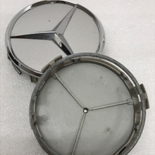 Load image into Gallery viewer, SET OF 2 Mercedes Benz SILVER Center Caps 2204000125 75 MM 365def1d