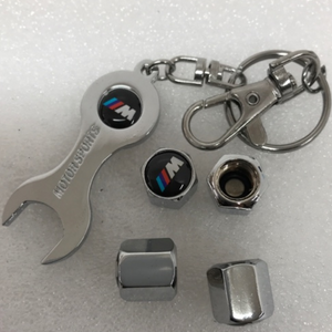 Set of 4 Motorsports BMW Tire Stem Valve Cap With Key 98ba4f67