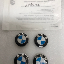 Load image into Gallery viewer, BMW  Blue White 56mm Wheel Center Caps Set of 4 For BMW b79d1e27