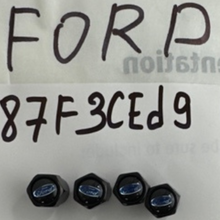 Load image into Gallery viewer, Set of 4 Universal Ford Black Wheel Stem Air Valve Caps 87f3ced9