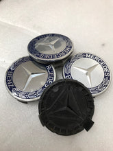 Load image into Gallery viewer, Set of 4 Mercedes 75MM Classic Dark Blue Wheel Center Hub Caps c99b000f