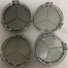 Load image into Gallery viewer, Set of 4 Mercedes-Benz Silver Wheel Center Hub Caps 9ef8b6c8