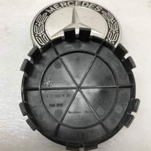 Load image into Gallery viewer, Set of 2 Mercedes 75MM Classic Dark Wheel Center Hub Caps AMG Wreath dd6980c2