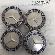 Load image into Gallery viewer, Set of 4 Mercedes 75MM Classic Dark Blue Wheel Center Hub Caps c205a572