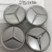 Load image into Gallery viewer, Set of 4 Mercedes-Benz Silver Wheel Center Hub Caps 75mm d14454d2