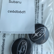 Load image into Gallery viewer, SET OF 2 Subaru Wheel Center Cap Black ce6db6d1