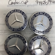 Load image into Gallery viewer, Set of 4 Mercedes 75MM Classic Dark Blue Wheel Center Hub Caps 9442b19a