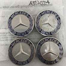 Load image into Gallery viewer, Set of 4 Mercedes 75MM Classic Dark Blue Wheel Center Hub Caps AMG a307ccc4