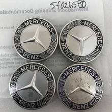 Load image into Gallery viewer, Set of 4 Mercedes 75MM Classic Dark Blue Wheel Center Hub Caps AMG 5f0265b0