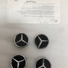 Load image into Gallery viewer, Set of 4 Mercedes-Benz Matte Black Wheel Center Hub Caps 75mm 946900b2