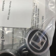 Load image into Gallery viewer, Set of 4 Honda Black Wheel Rim Center Caps Chrome Logo 69mm 1e8da684