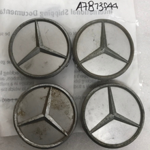 Load image into Gallery viewer, Set of 4 Mercedes-Benz Silver Wheel Center Hub Caps a7b13f44