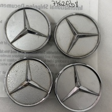 Load image into Gallery viewer, 4x for Mercedes-Benz Silver Wheel Center Hub Caps 75mm 7962fcb8