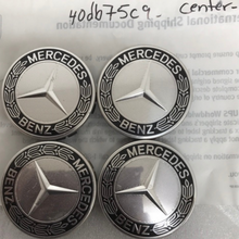 Load image into Gallery viewer, Set of 4 Mercedes 75MM Classic Dark Blue Wheel Center Hub Caps AMG 40db75c9