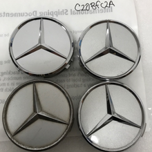 Load image into Gallery viewer, 4x for Mercedes-Benz Silver Wheel Center Hub Caps 75mm c20bfc2a