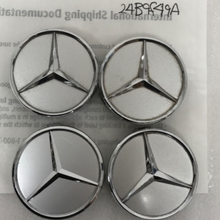 Load image into Gallery viewer, 4x for Mercedes-Benz Silver Wheel Center Hub Caps 75mm 24b9f49a