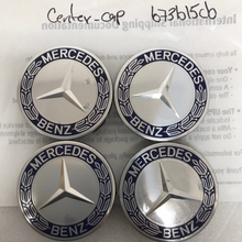 Load image into Gallery viewer, Set of 4 Mercedes 75MM Classic Dark Blue Wheel Center Hub Caps b73b15cb