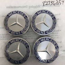 Load image into Gallery viewer, Set of 4 Mercedes 75MM Classic Dark Blue Wheel Center Hub Caps 82136df1