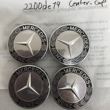 Load image into Gallery viewer, Set of 4 Mercedes 75MM Classic Dark Blue Wheel Center Hub Caps 2200de19